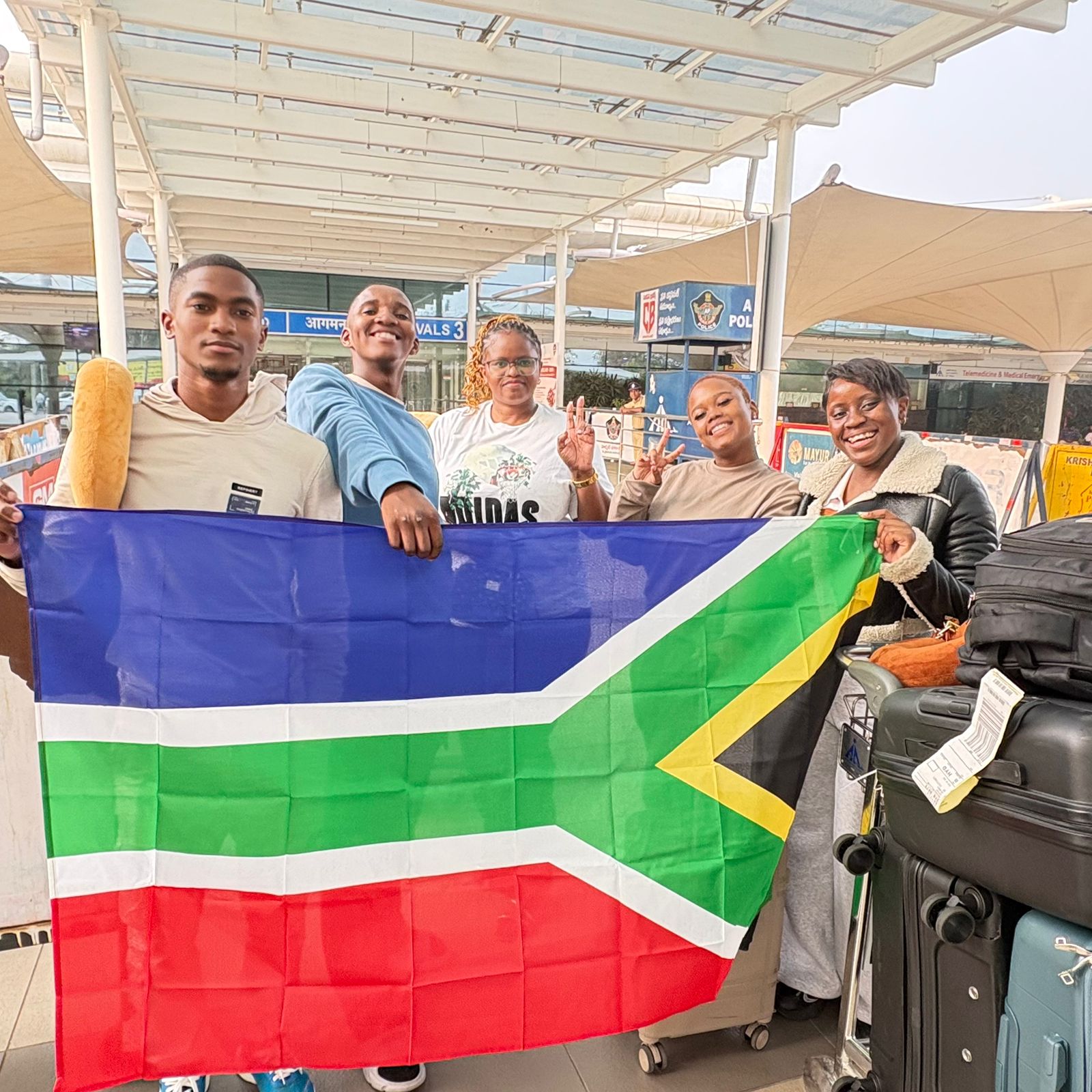 Students at Airport