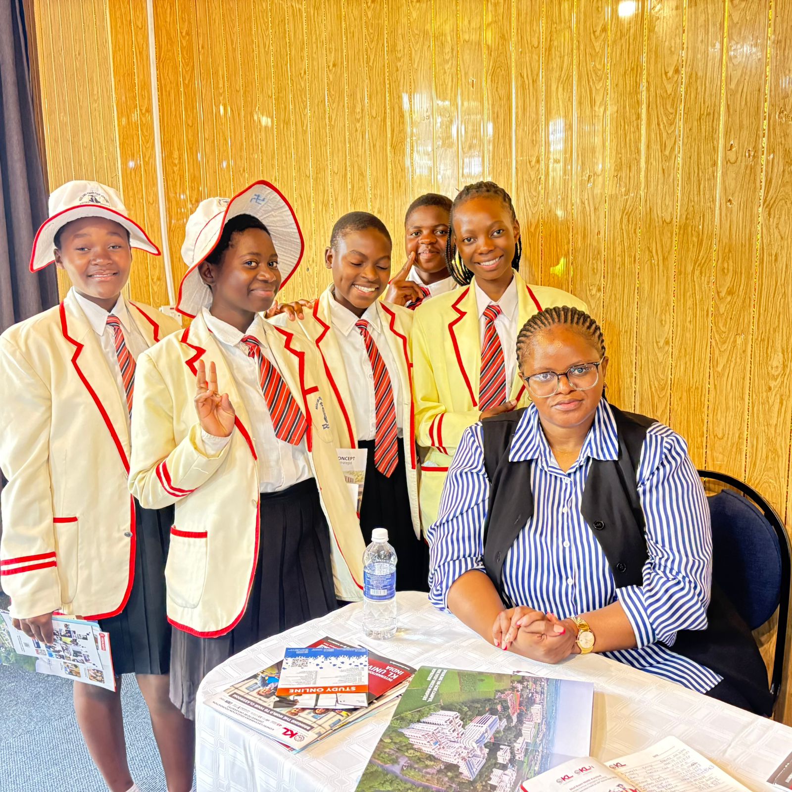Our director with students from Zimabwe